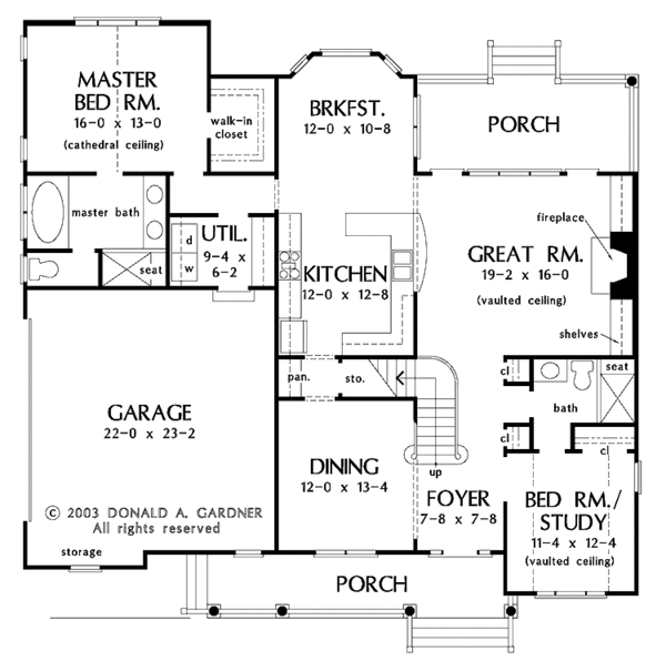 House Plan Design - Country Floor Plan - Main Floor Plan #929-359