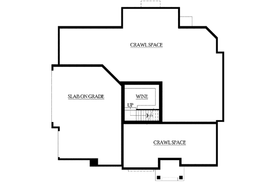 Floor Plan - Lower Floor for Craftsman House Plan #132-446 - 4 bed, 2 bath