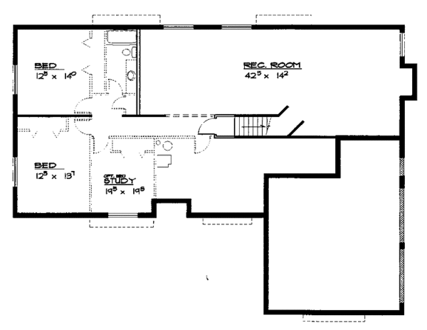 Home Plan - European Floor Plan - Lower Floor Plan #308-287