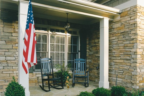 Exterior - Covered Porch for Country House Plan #927-8 - 4 bed, 3 bath