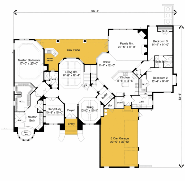 Traditional Floor Plan - Main Floor Plan #135-209