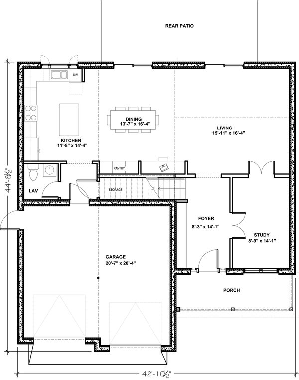 Farmhouse Style House Plan - 4 Beds 2.5 Baths 2554 Sq/Ft Plan #497-68 ...