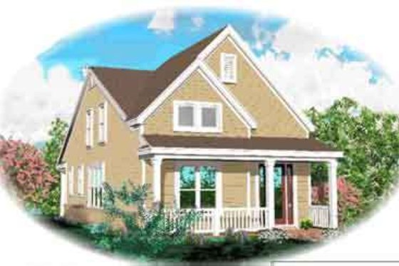 Exterior - Front Elevation for Colonial House Plan #81-473 - 3 bed, 2.5 bath