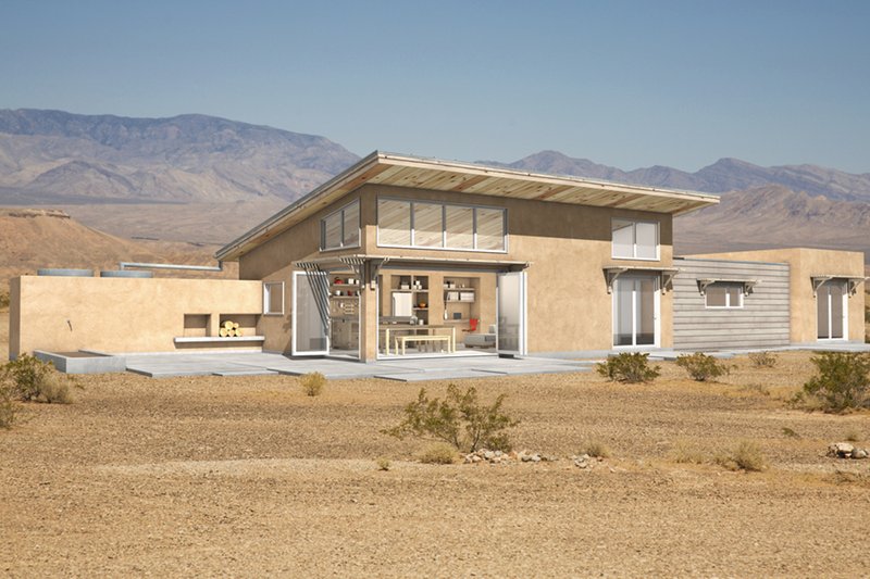 House Blueprint - Modern, Front elevation