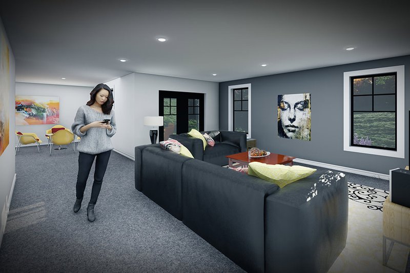 House Design - Interior - Family Room 1 for Modern House Plan #70-1524 - 4 bed, 3 bath