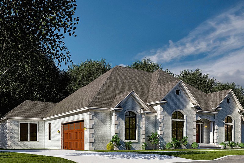 Home Plan - Exterior - Front Elevation 3 for European House Plan #17-2308 - 4 bed, 2.5 bath