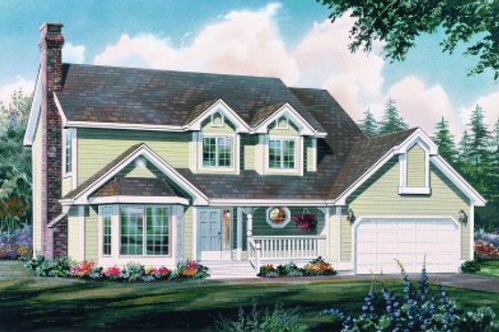 Exterior - Front Elevation for Traditional House Plan #47-624 - 4 bed, 2.5 bath