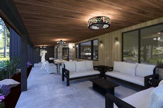 Exterior - Outdoor Living for Modern House Plan #1069-45 - 3 bed, 2.5 bath