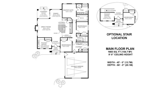 Contemporary Floor Plan - Main Floor Plan #1100-89
