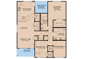 Cottage Style House Plan - 3 Beds 2 Baths 1279 Sq/Ft Plan #923-356 