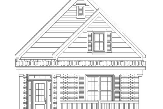 Exterior - Front Elevation for Country House Plan #81-13691 - 2 bed, 2 bath