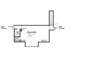 Floor Plan - Upper Floor for European House Plan #310-993 - 3 bed, 3.5 bath
