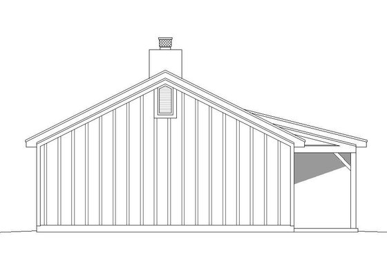 Exterior - Other Elevation for Country House Plan #932-163 - 2 bed, 1 bath
