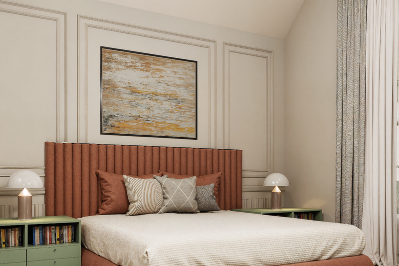 House Design - Interior - Master Bedroom for Farmhouse House Plan #54-674 - 5 bed, 3 bath