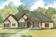 European Style House Plan - 4 Beds 3 Baths 2676 Sq/Ft Plan #923-19 