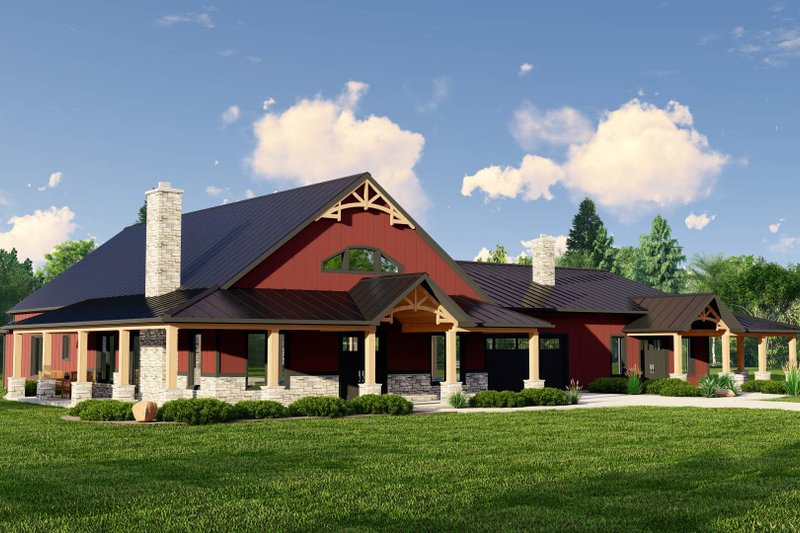 House Plan Design - Exterior - Other Elevation 2 for Barndominium House Plan #1064-255 - 5 bed, 4.5 bath