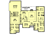 Southern Style House Plan - 4 Beds 3 Baths 2681 Sq/Ft Plan #16-188 