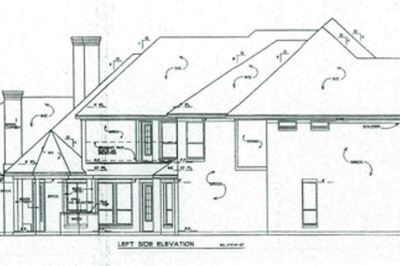 Exterior - Other Elevation for European House Plan #141-307 - 5 bed, 5.5 bath