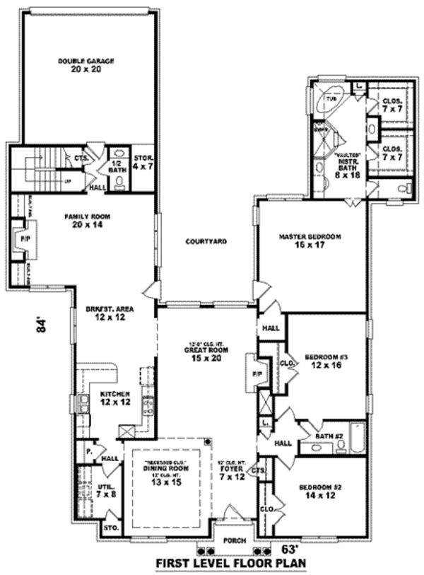 Southern Floor Plan - Main Floor Plan #81-1307