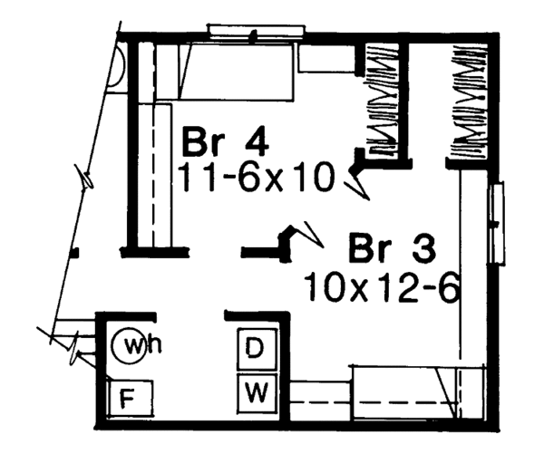 House Design - Traditional Floor Plan - Upper Floor Plan #320-1162