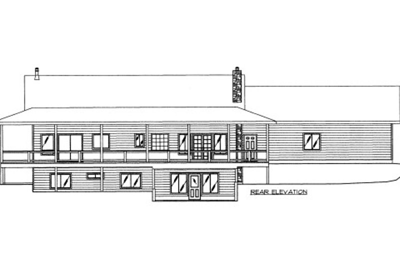 Architectural House Design - Exterior - Rear Elevation for Bungalow House Plan #117-612 - 4 bed, 3 bath