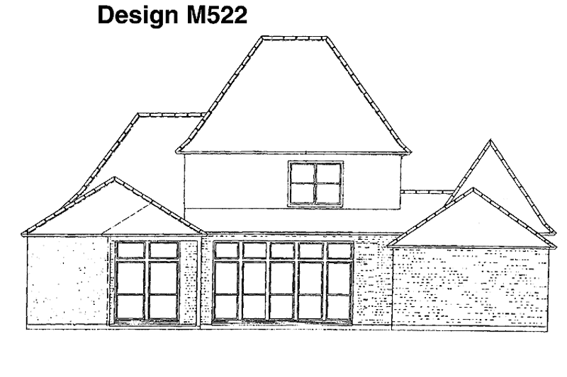 Home Plan - Exterior - Rear Elevation for European House Plan #301-124 - 4 bed, 3 bath