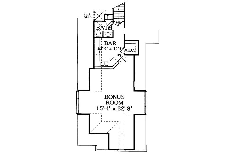 Home Plan - Floor Plan - Upper Floor for Mediterranean House Plan #453-365 - 3 bed, 2 bath