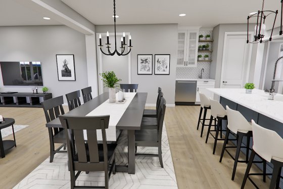 Interior - Dining Room for Farmhouse House Plan #51-1277 - 4 bed, 4.5 bath