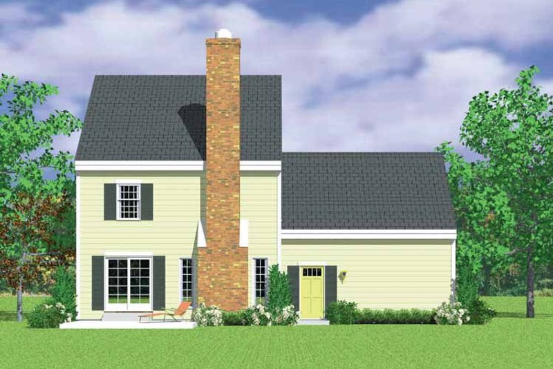 Architectural House Design - Colonial Exterior - Rear Elevation Plan #72-1106