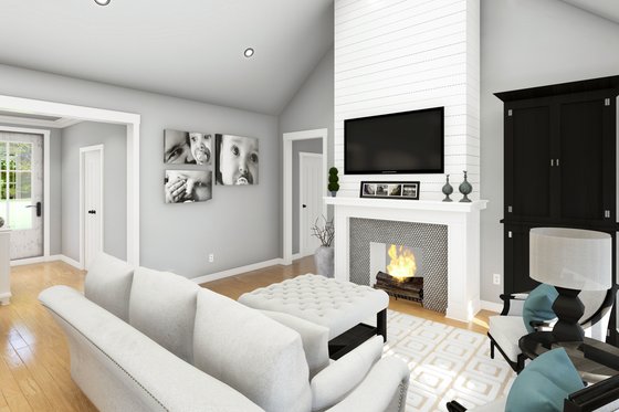 Interior - Family Room 1 for Farmhouse House Plan #406-9666 - 4 bed, 2 bath