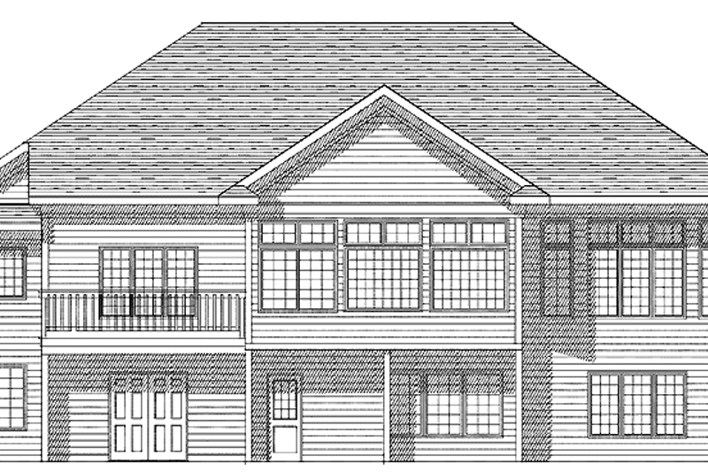 Dream House Plan - Exterior - Rear Elevation for Traditional House Plan #70-1373 - 2 bed, 2 bath