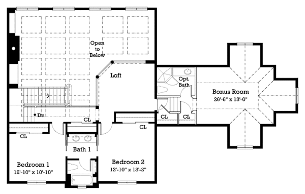 House Plan Design - Colonial Floor Plan - Upper Floor Plan #930-204