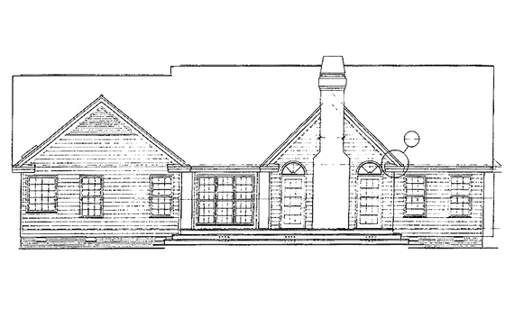Exterior - Rear Elevation for Country House Plan #929-220 - 3 bed, 2 bath