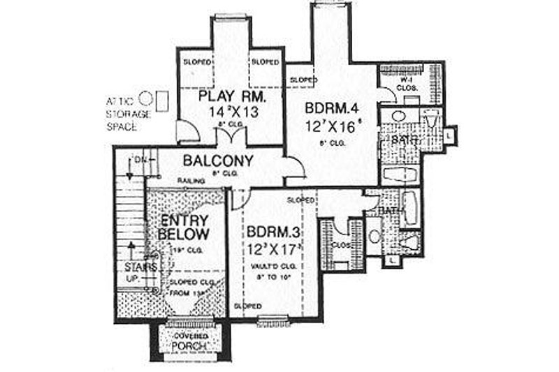 Home Plan - Floor Plan - Upper Floor for European House Plan #310-628 - 4 bed, 4.5 bath