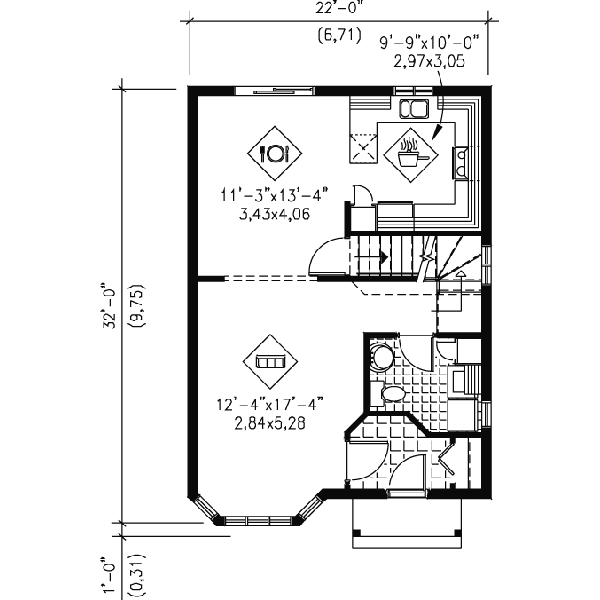 Traditional Floor Plan - Main Floor Plan #25-4052