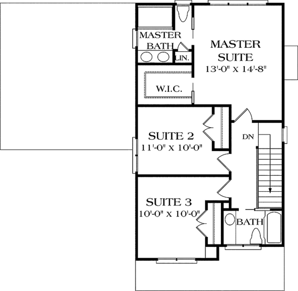 Dream House Plan - Country Floor Plan - Upper Floor Plan #453-207