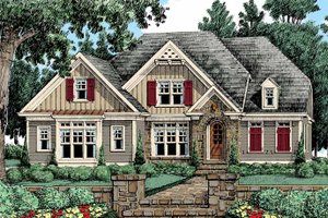 Country Exterior - Front Elevation Plan #927-425