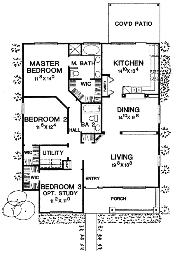 House Design - Craftsman Floor Plan - Main Floor Plan #472-179