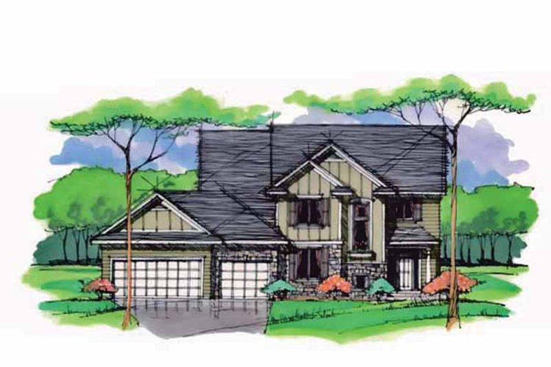 Dream House Plan - Exterior - Front Elevation 3 for Colonial House Plan #51-1000 - 3 bed, 2.5 bath