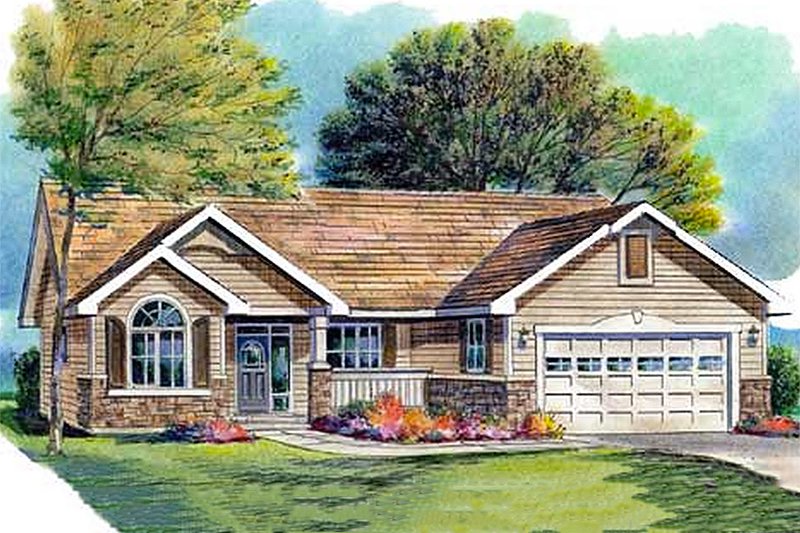 Traditional Style House Plan - 3 Beds 2 Baths 1856 Sq/Ft Plan #18-316