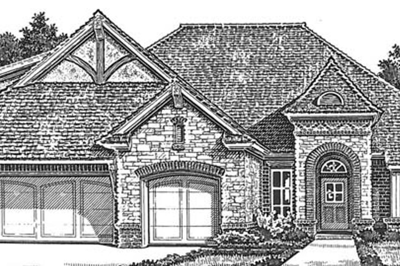 Architectural House Design - Country Exterior - Front Elevation Plan #310-1272