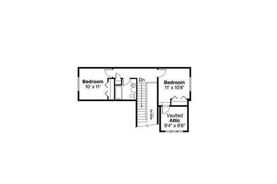 Floor Plan - Upper Floor for Bungalow House Plan #124-1028 - 3 bed, 2.5 bath