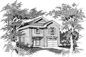 Cottage Exterior - Front Elevation Plan #329-166