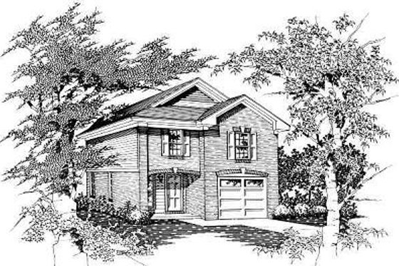 Exterior - Front Elevation for Cottage House Plan #329-166 - 3 bed, 2.5 bath