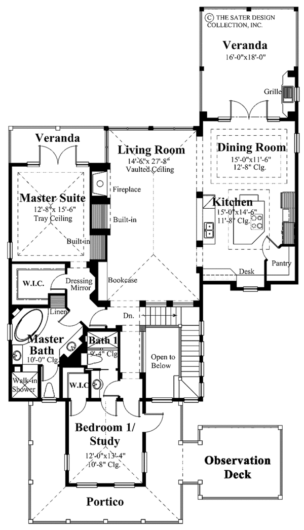 House Plan Design - Country Floor Plan - Upper Floor Plan #930-88