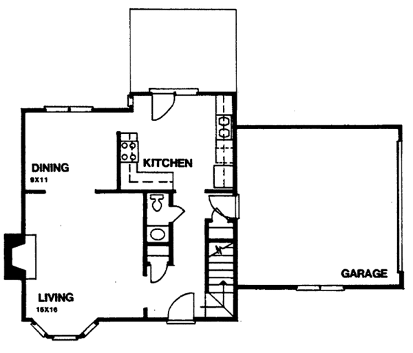Home Plan - Colonial Floor Plan - Main Floor Plan #30-308