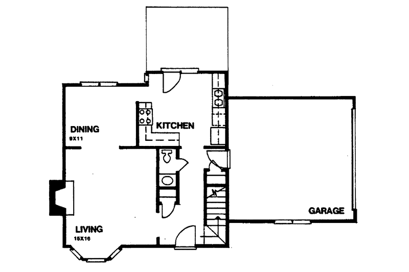 Dream House Plan - Floor Plan - Main Floor for Colonial House Plan #30-308 - 3 bed, 2.5 bath