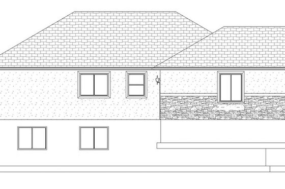 Exterior - Other Elevation 1 for Ranch House Plan #1060-22 - 5 bed, 3 bath