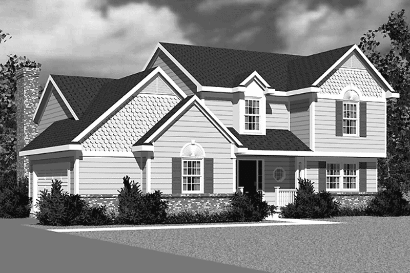 House Plan Design - Exterior - Front Elevation for Traditional House Plan #72-1071 - 3 bed, 2.5 bath