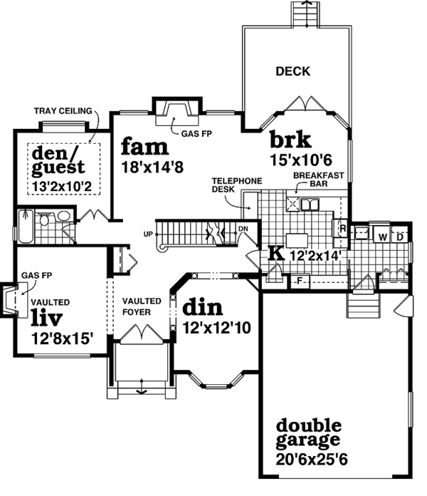 Home Plan - Country Floor Plan - Main Floor Plan #47-933